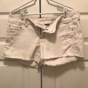 American Eagle White Denim Shorts
